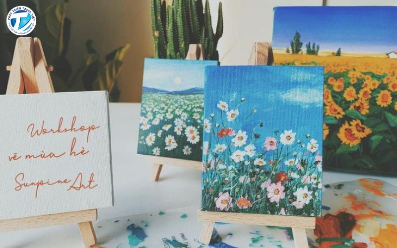 Tranh canvas để bàn